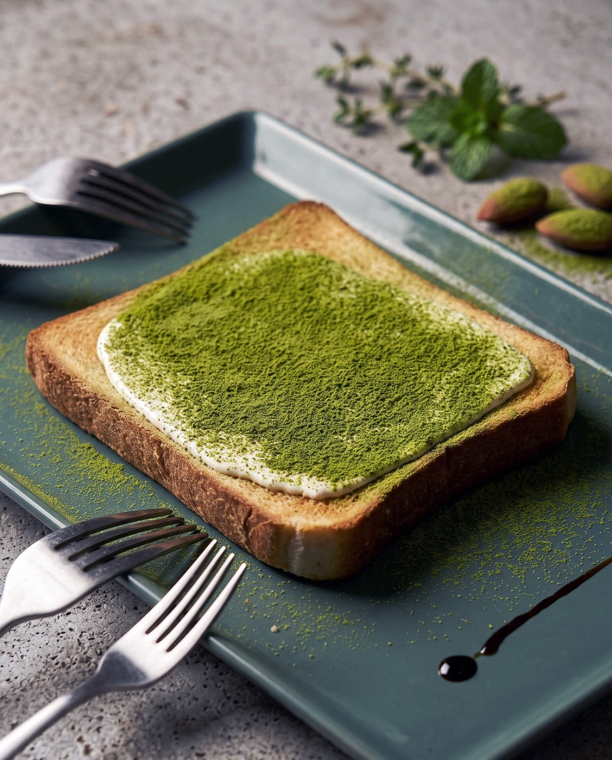 Uji Matcha Condensed Milk Butter Toast